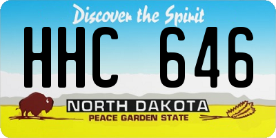 ND license plate HHC646