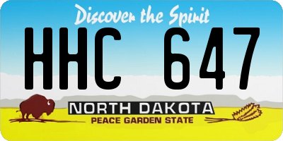 ND license plate HHC647