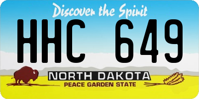 ND license plate HHC649