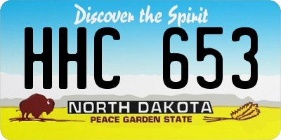ND license plate HHC653