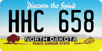 ND license plate HHC658