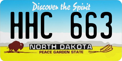 ND license plate HHC663