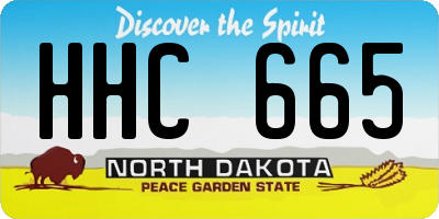 ND license plate HHC665