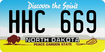 ND license plate HHC669