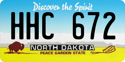 ND license plate HHC672
