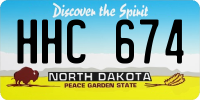 ND license plate HHC674