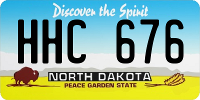 ND license plate HHC676