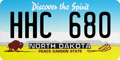 ND license plate HHC680