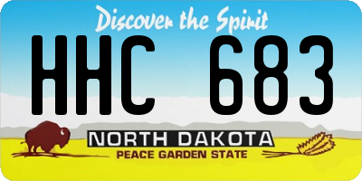 ND license plate HHC683