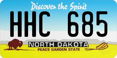 ND license plate HHC685