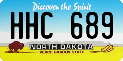 ND license plate HHC689