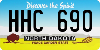 ND license plate HHC690