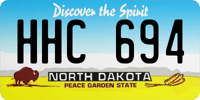 ND license plate HHC694