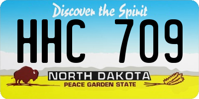 ND license plate HHC709
