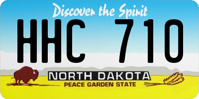 ND license plate HHC710