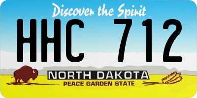 ND license plate HHC712