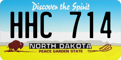 ND license plate HHC714