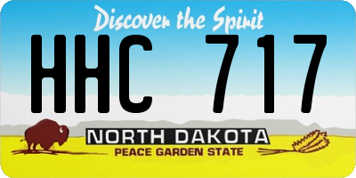 ND license plate HHC717