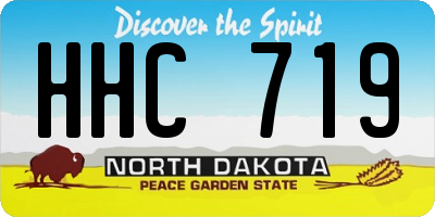 ND license plate HHC719