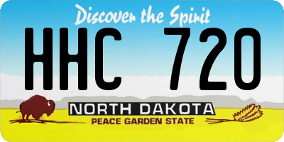 ND license plate HHC720