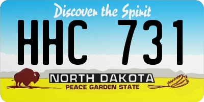 ND license plate HHC731