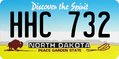 ND license plate HHC732