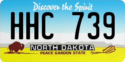 ND license plate HHC739