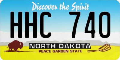ND license plate HHC740