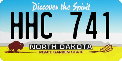 ND license plate HHC741