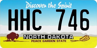 ND license plate HHC746