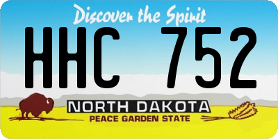 ND license plate HHC752