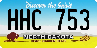 ND license plate HHC753
