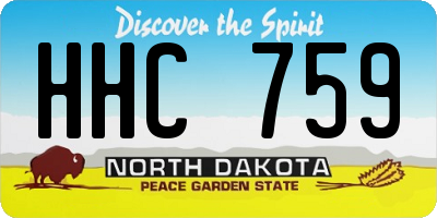 ND license plate HHC759