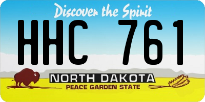 ND license plate HHC761