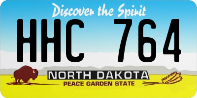 ND license plate HHC764