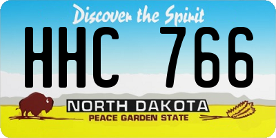 ND license plate HHC766
