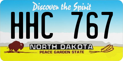 ND license plate HHC767