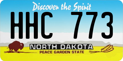 ND license plate HHC773