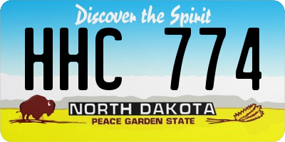 ND license plate HHC774
