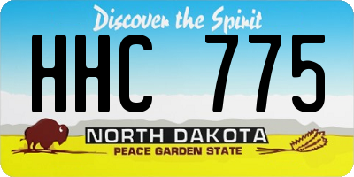 ND license plate HHC775