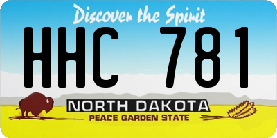 ND license plate HHC781