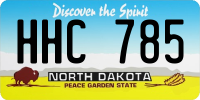 ND license plate HHC785