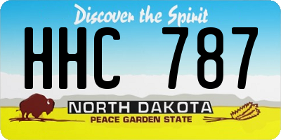 ND license plate HHC787