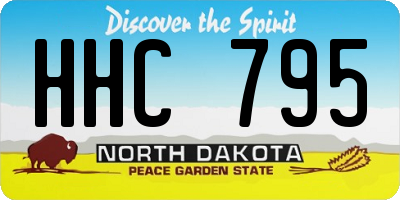 ND license plate HHC795