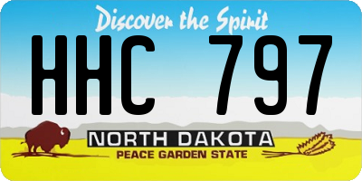 ND license plate HHC797