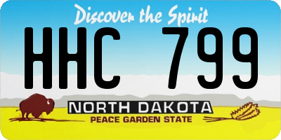 ND license plate HHC799