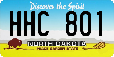 ND license plate HHC801