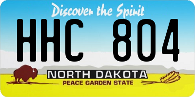 ND license plate HHC804