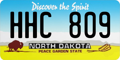 ND license plate HHC809