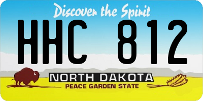 ND license plate HHC812